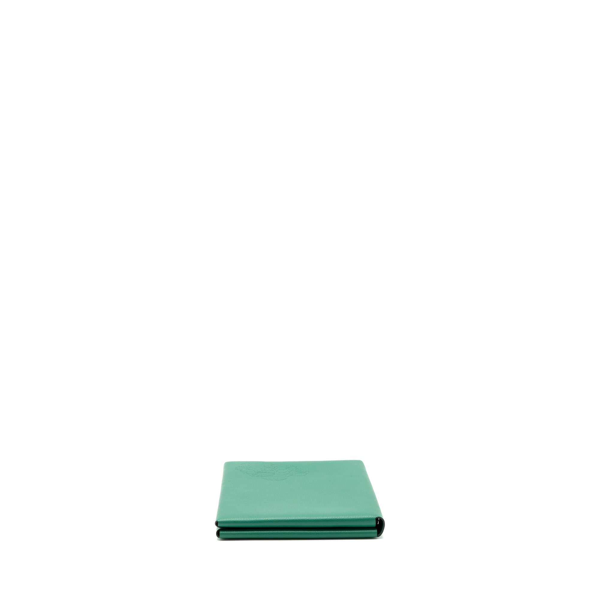 HERMES CALVI POCHETTE MM EVERCOLOR VERT VERTIGO/ VERT TITIEN SHW
