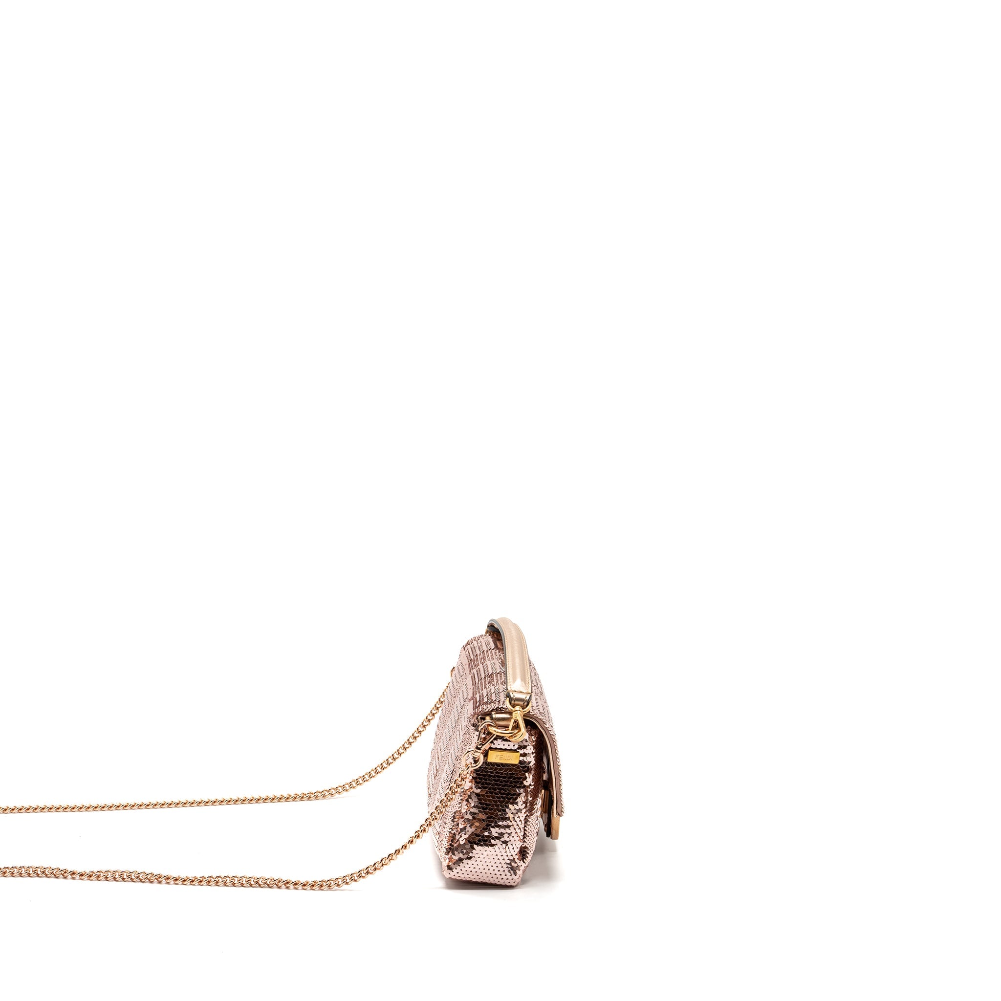 FENDI MINI BAGUETTE PAULETTE ROSE GOLD RGHW
