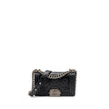 CHANEL SMALL BOY BAG ARABESQUE CALFSKIN BLACK RUTHENIUM SHW