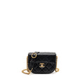 CHANEL 22B ROUND MESSENGER BAG CAVIAR BLACK GHW (MICROCHIP)