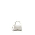 BALENCIAGA MINI HOURGLASS BAG CROC EMBOSSED CALFSKIN WHITE SHW