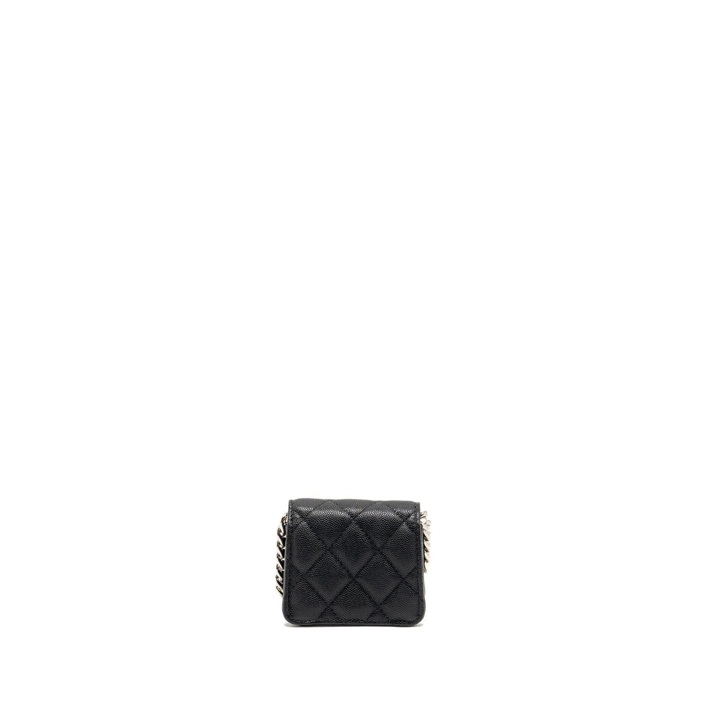 CHANEL 22S MINI CLUTCH WITH CHAIN CAVIAR BLACK SHW
