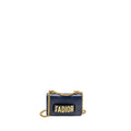 DIOR MINI J’ADIOR CHAIN FLAP BAG CALFSKIN NAVY BLUE GHW