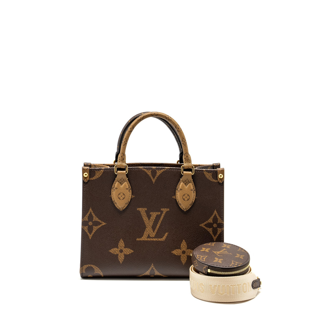 LOUIS VUITTON ONTHEGO PM MONOGRAM REVERSE CANVAS GHW