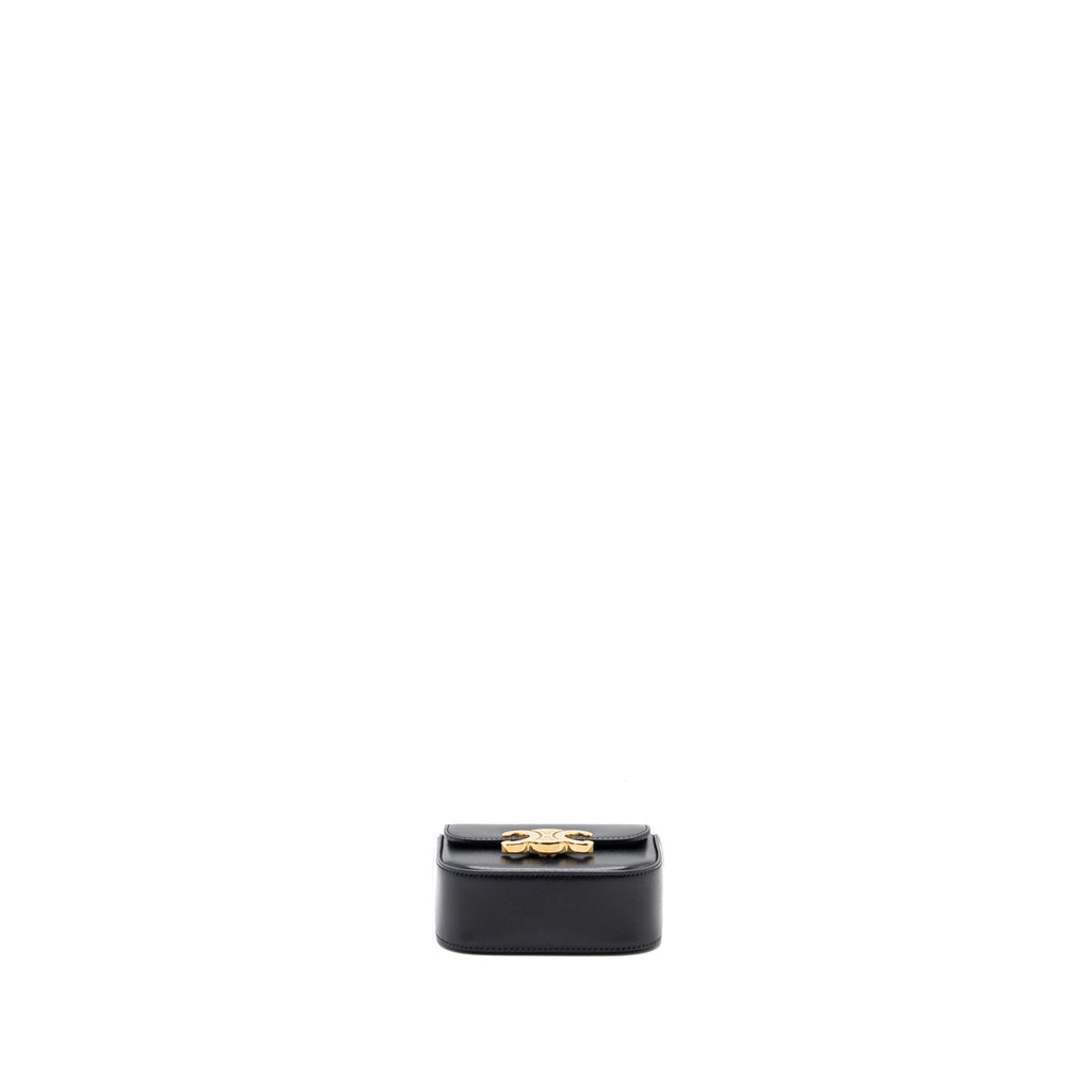 CELINE MINI CLAUDE SHINY CALFSKIN BLACK GHW