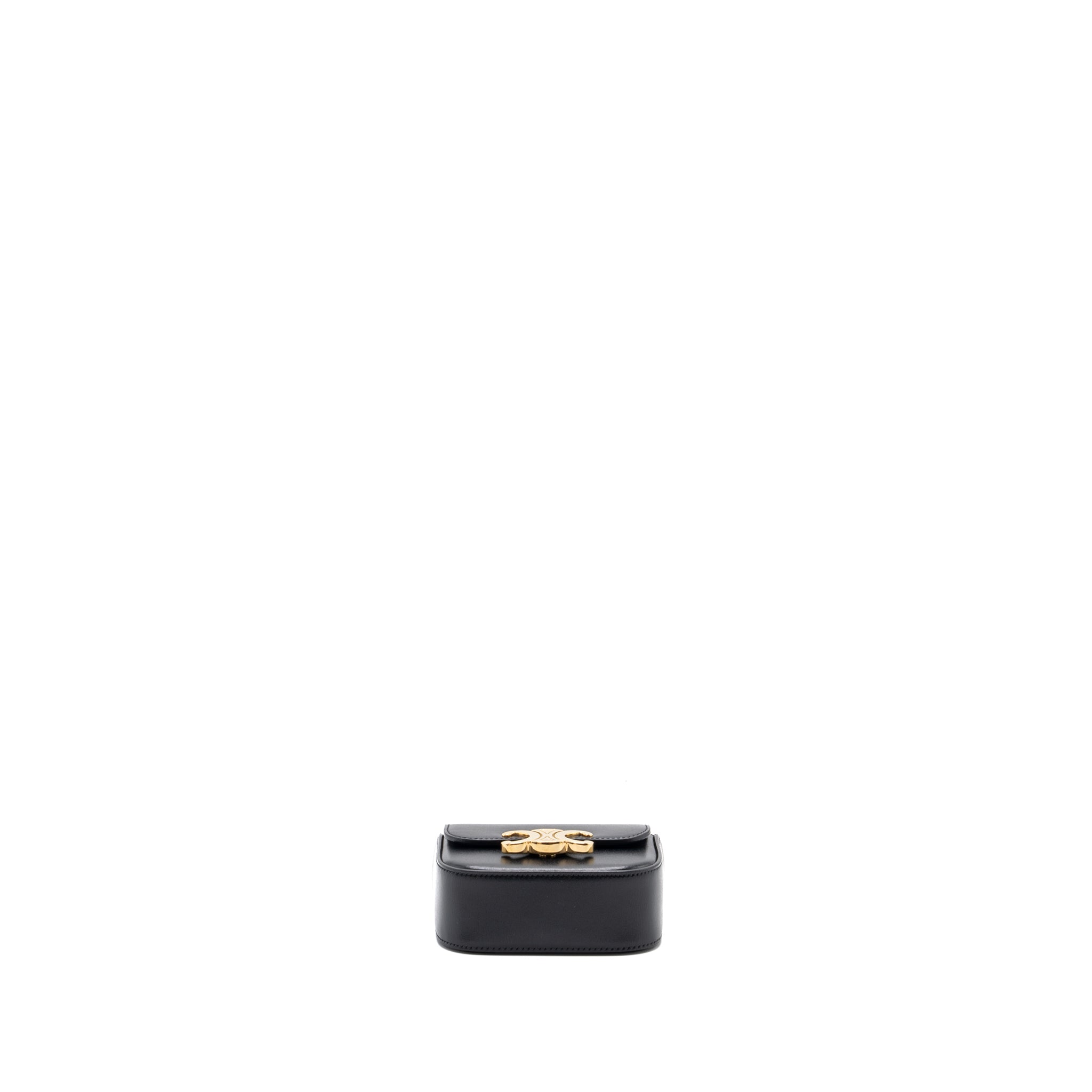 CELINE MINI CLAUDE SHINY CALFSKIN BLACK GHW