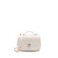 CHANEL MEDIUM BUSINESS AFFINITY CAVIAR WHITE LGHW
