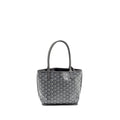 GOYARD MINI ANJOU TOTE BAG GOYARDLINE CANVAS/CALFSKIN GREY SHW