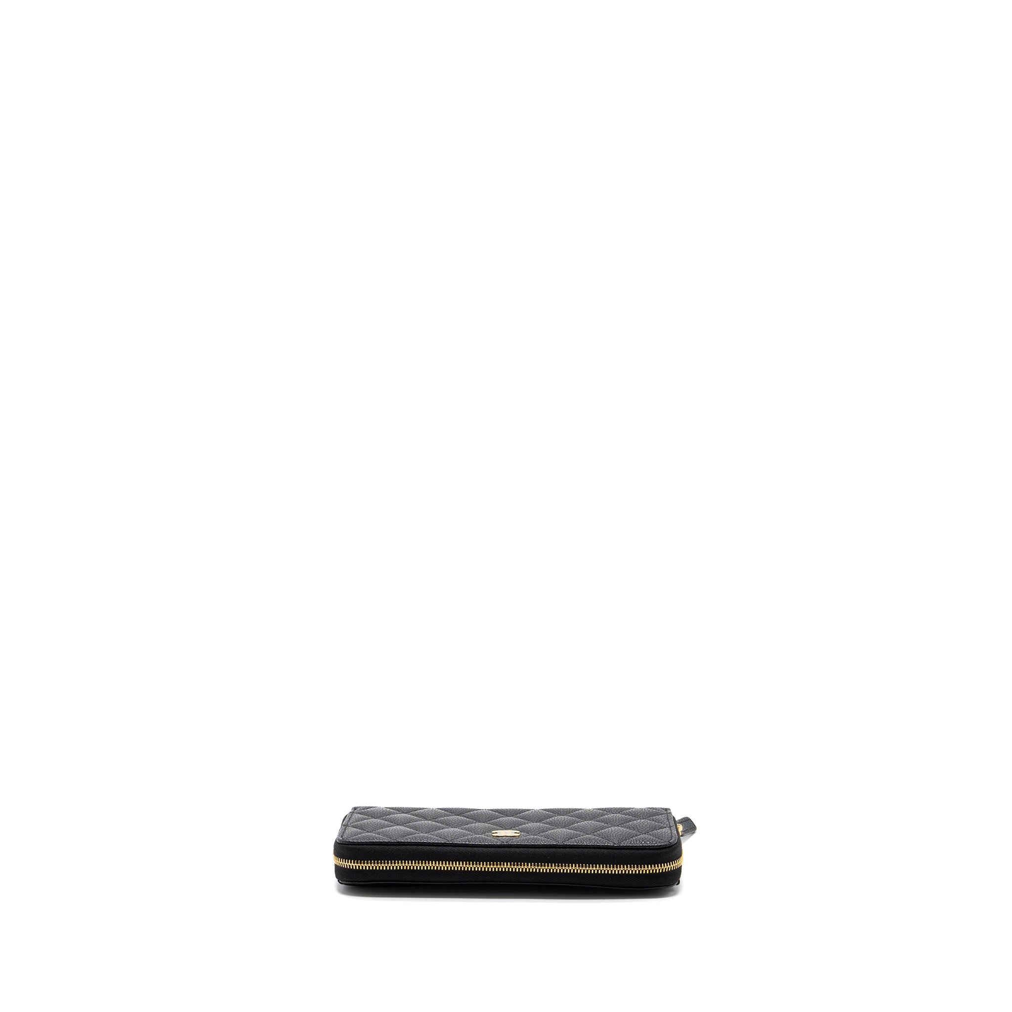 CHANEL CLASSIC LONG ZIPPED WALLET CAVIAR BLACK GHW (MICROCHIP)