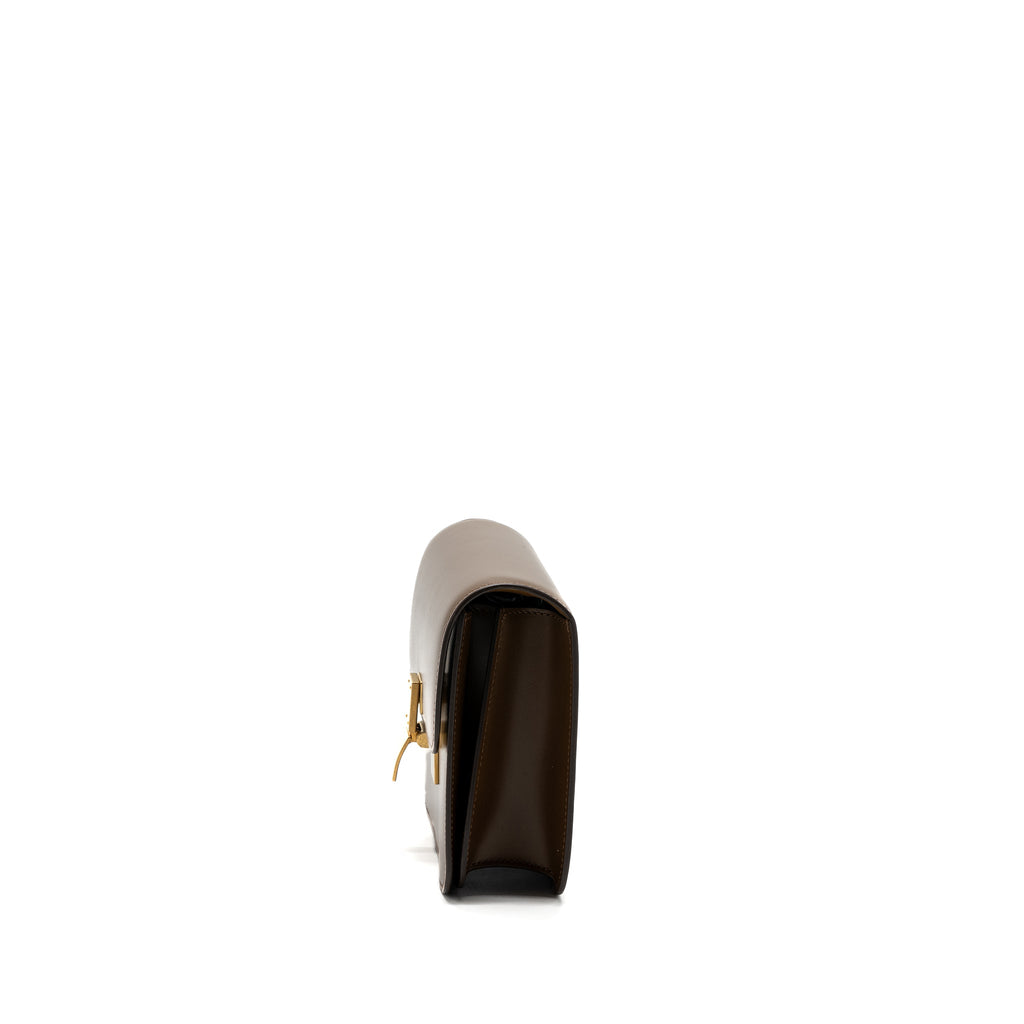 CELINE TEEN BOX CALFSKIN CAMEL GHW