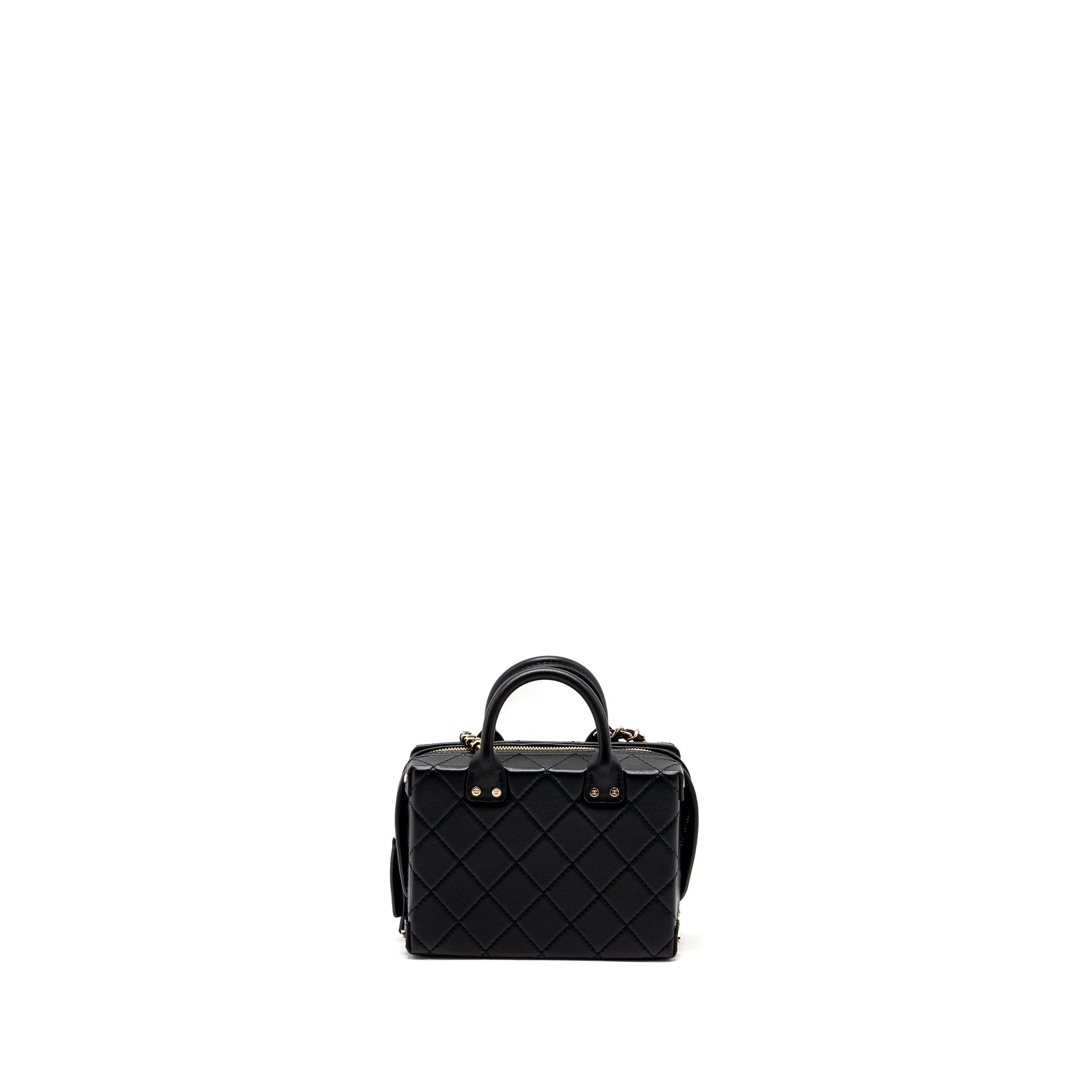 CHANEL 22B SMALL VANITY CASE CALFSKIN BLACK GHW (MICROCHIP)