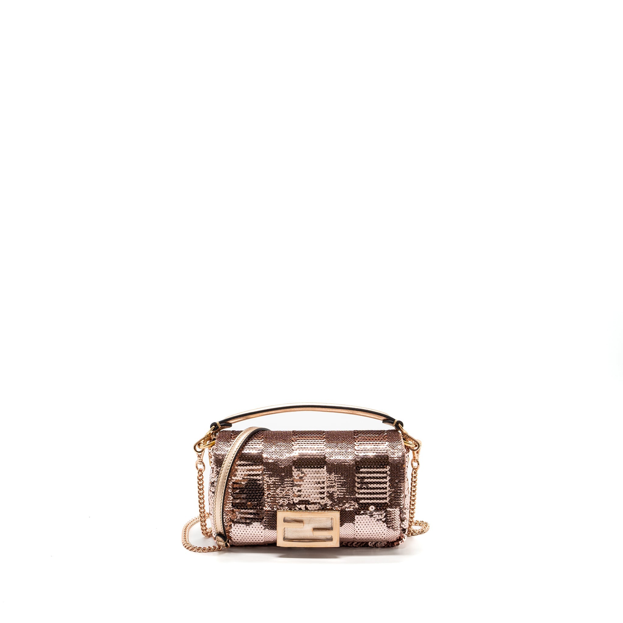 FENDI MINI BAGUETTE PAULETTE ROSE GOLD RGHW