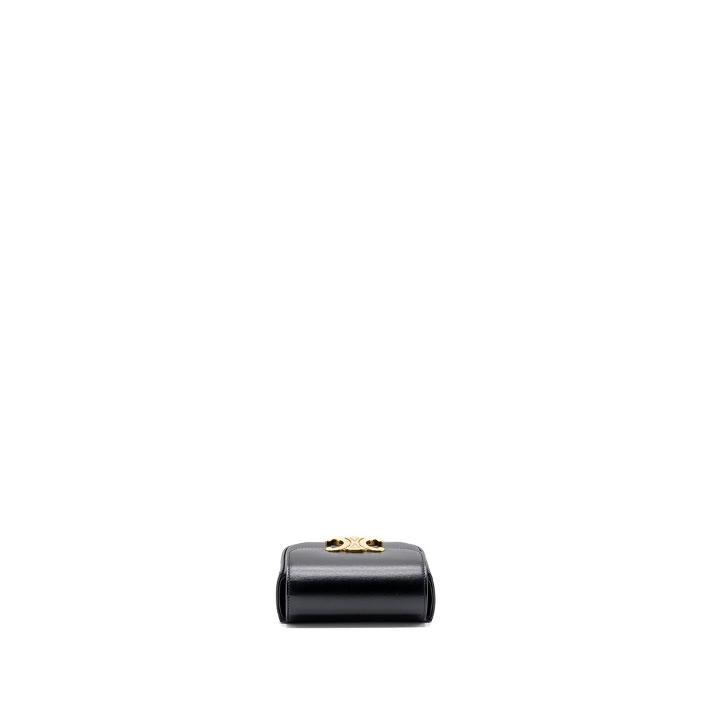 CELINE MINI CLAUDE SHINY CALFSKIN BLACK GHW