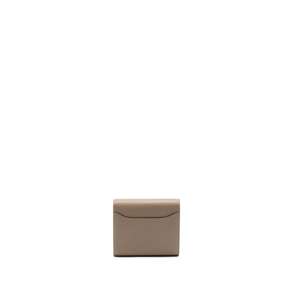 HERMES CONSTANCE COMPACT WALLET EVERCOLOR GRIS ASPHALTE SHW