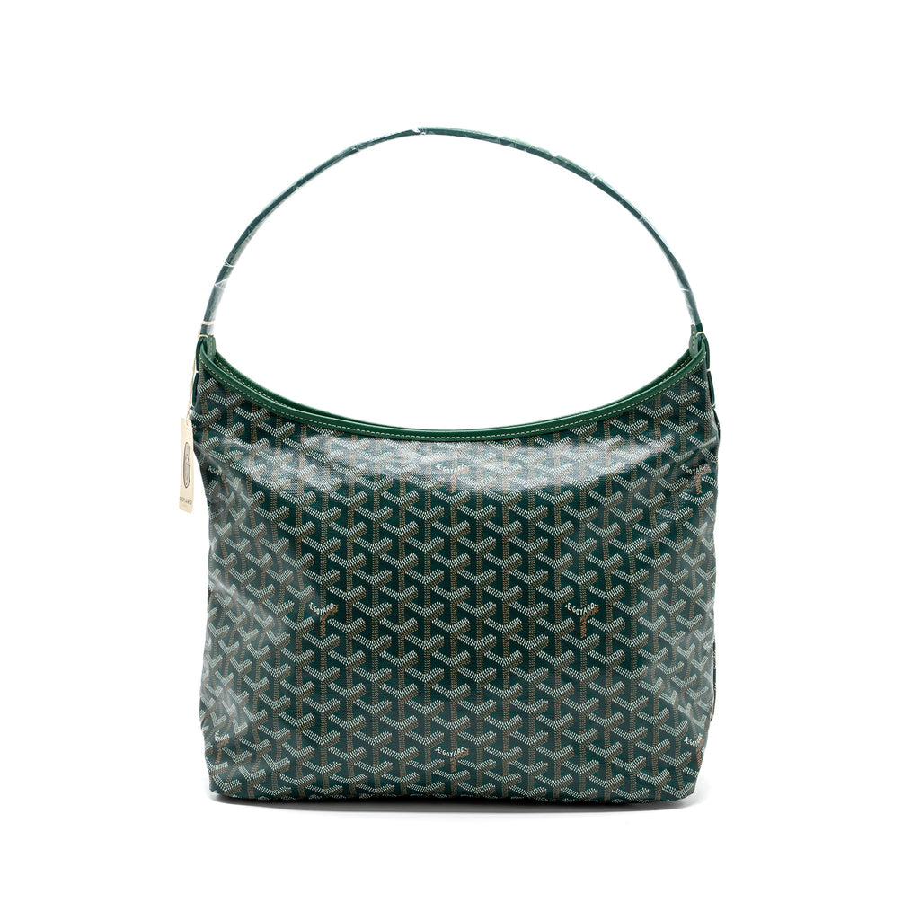 GOYARD BOHEME HOBO BAG CANVAS/ CALFSKIN GREEN SHW
