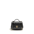 CHANEL SMALL BUSINESS AFFINITY CAVIAR BLACK LGHW