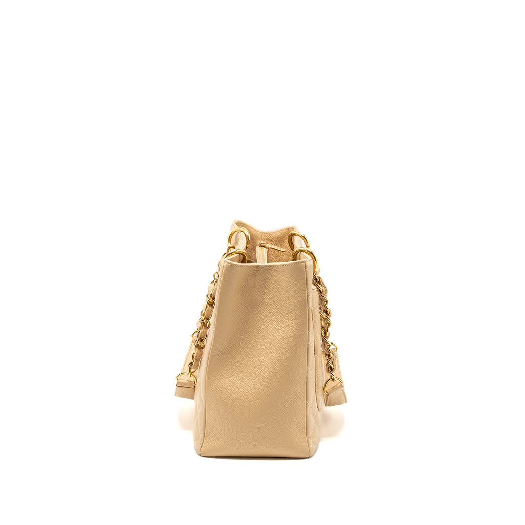 CHANEL GRAND SHOPPING TOTE CAVIAR BEIGE GHW