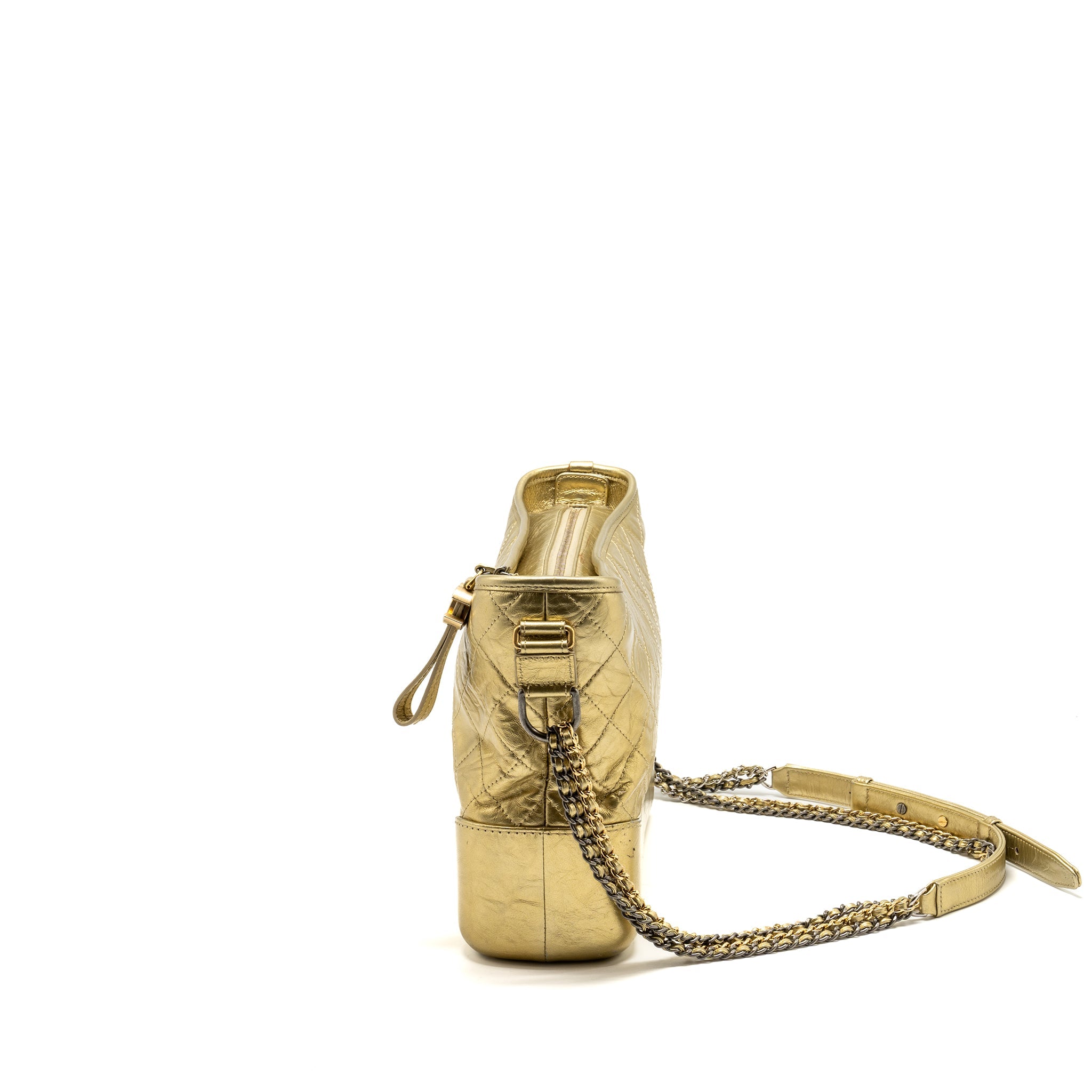CHANEL GABRIELLE HOBO BAG CALFSKIN METALLIC GOLD MULTICOLOUR HARDWARE