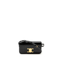 CELINE TRIOMPHE SHOULDER BAG CALFSKIN BLACK GHW