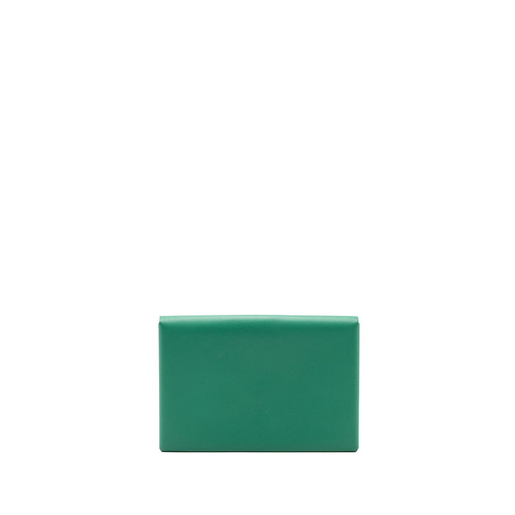 HERMES CALVI POCHETTE MM EVERCOLOR VERT VERTIGO/ VERT TITIEN SHW