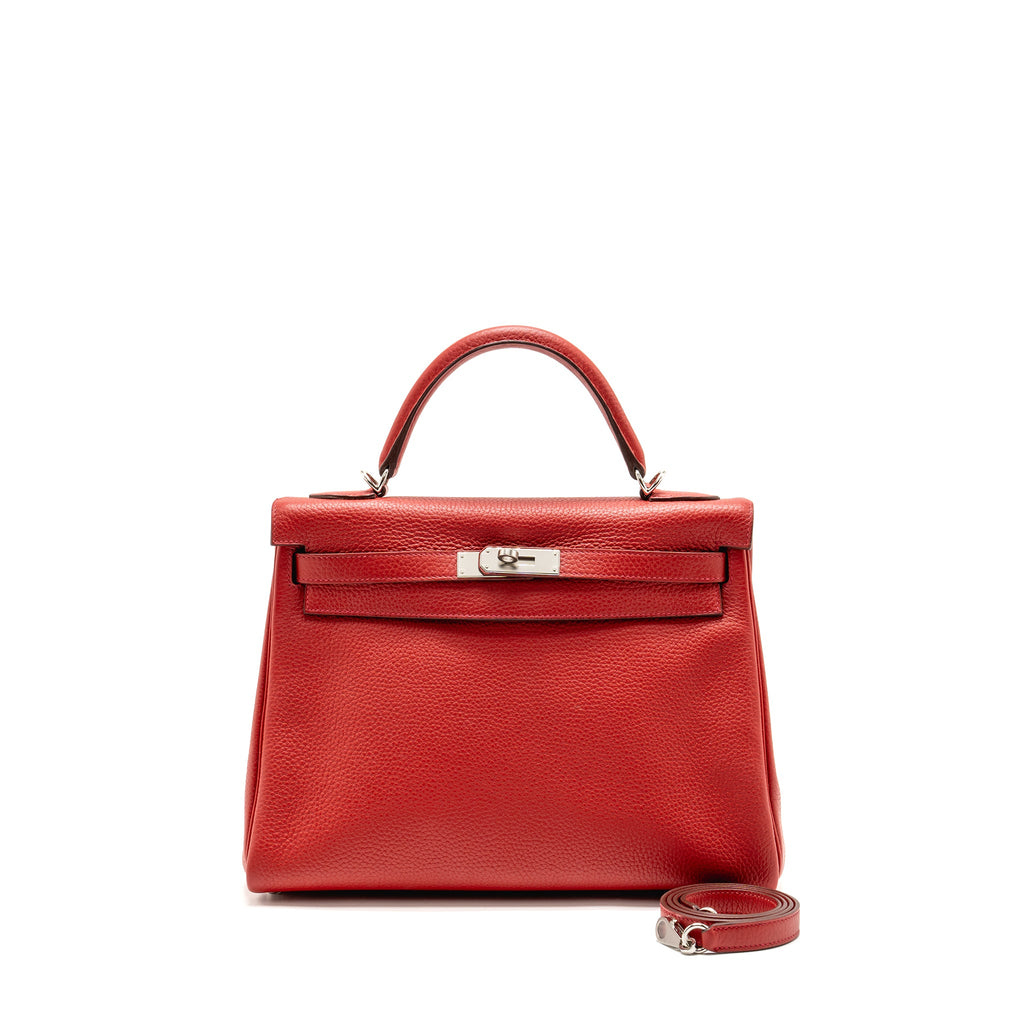 HERMES KELLY 32 CLEMENCE RED SHW