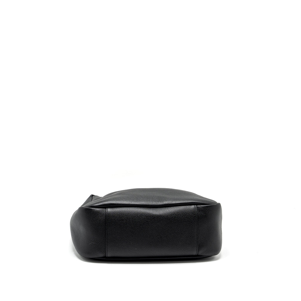 SAINT LAURENT/YSL LE 5 A 7 SUPPLE LARGE SMOOTH CALFSKIN BLACK GHW