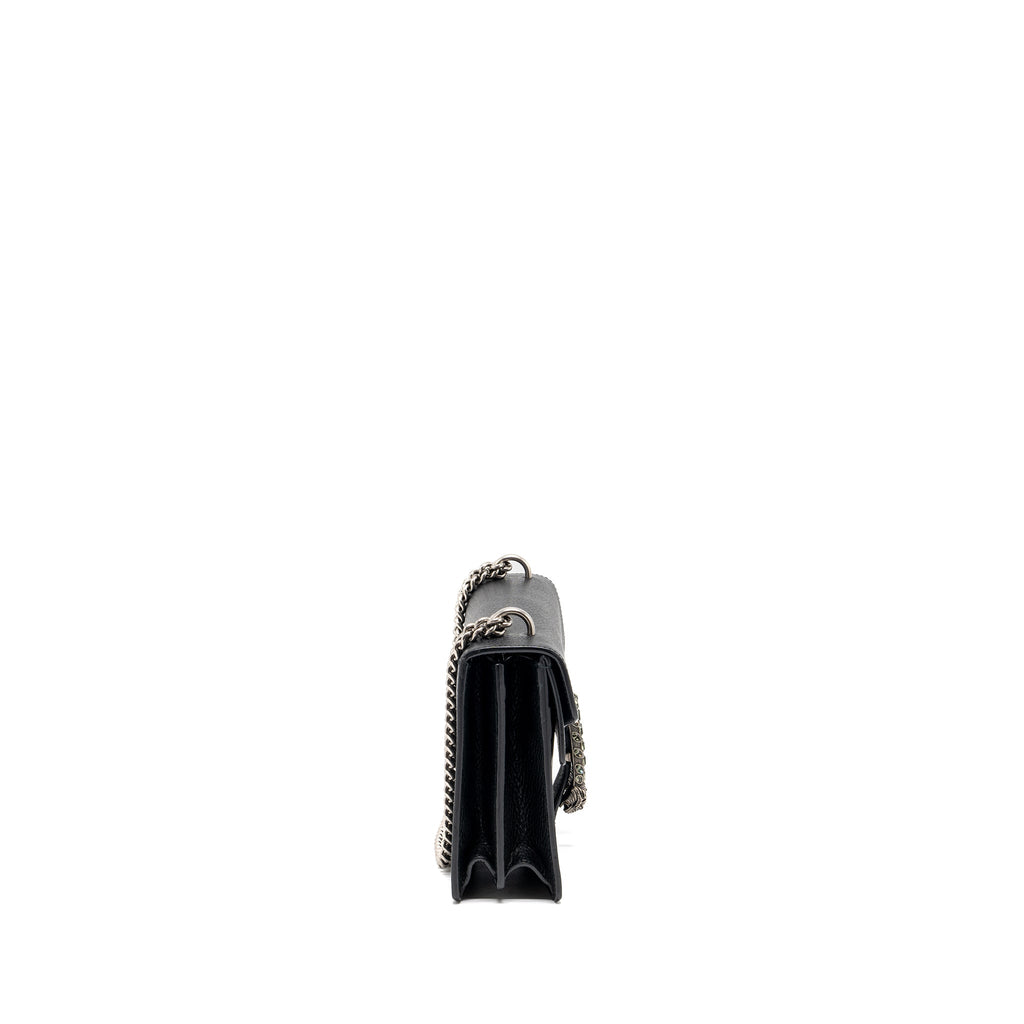 GUCCI DIONYSUS SHOULDER BAG CALFSKIN BLACK RUTHENIUM HARDWARE
