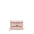 VALENTINO GARAVANI ROCKSTUD SPIKE SHOULDER BAG LEATHER PINK LGHW