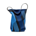 HERMES ETRIVIERE MM SHOULDER BAG FABRIC / HUNTER LEATHER BLUE/ BLACK WITH SHW