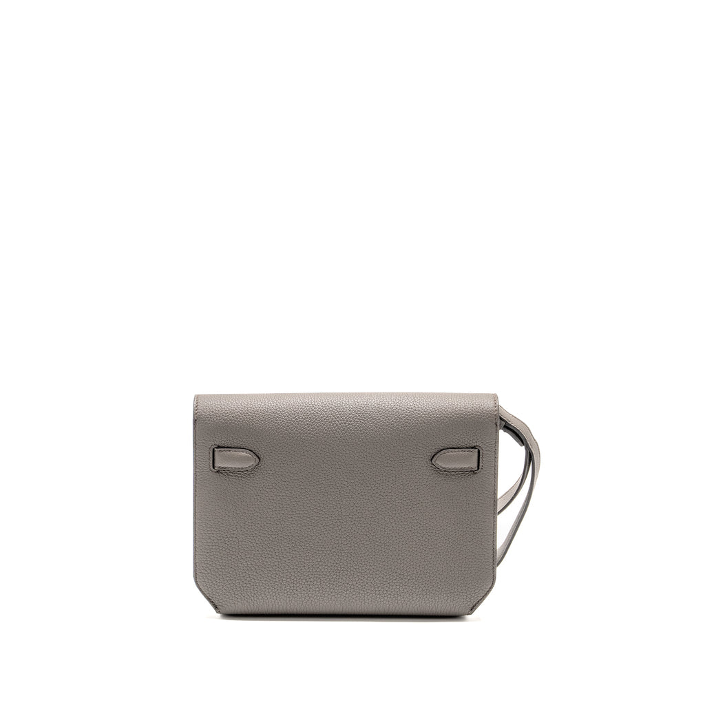 HERMES POCHETTE KELLY DEPECHES 25 TOGO GRIS ETAIN SHW