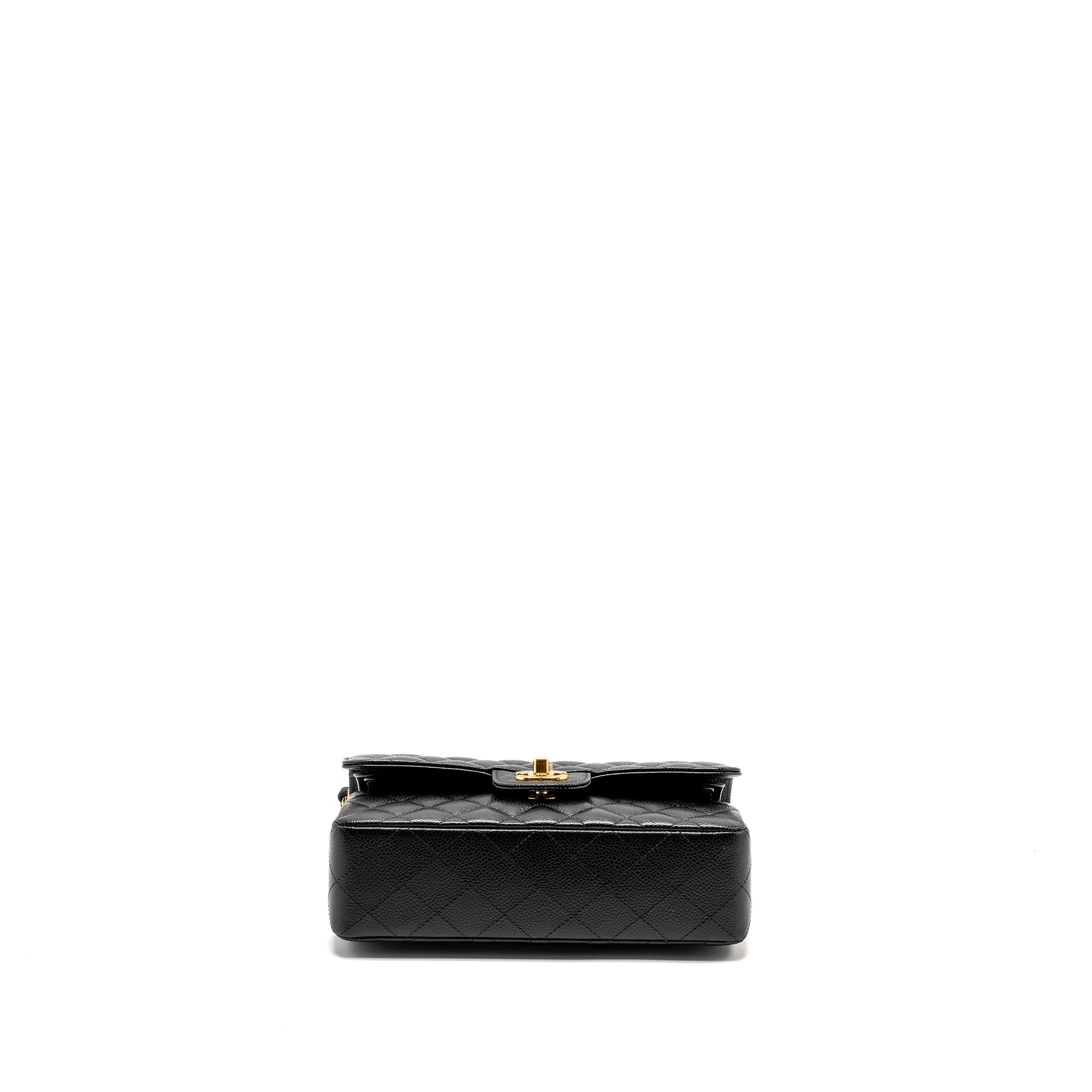 CHANEL SMALL CLASSIC DOUBLE FLAP BAG CAVIAR BLACK GHW