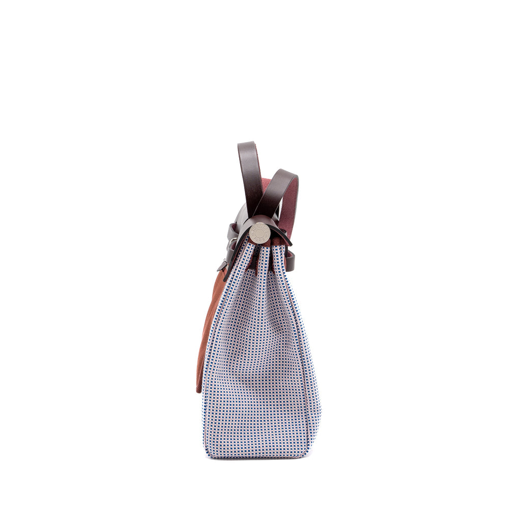 HERMES HERBAG 31 ZIP BAG MULTI COLOUR ROUGE SELLIER / PINK/ BLUE/ ECRU SHW