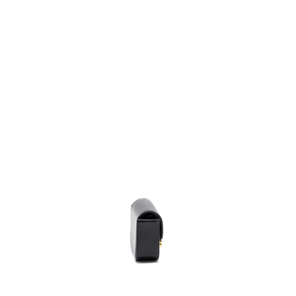 CELINE MINI CLAUDE SHINY CALFSKIN BLACK GHW