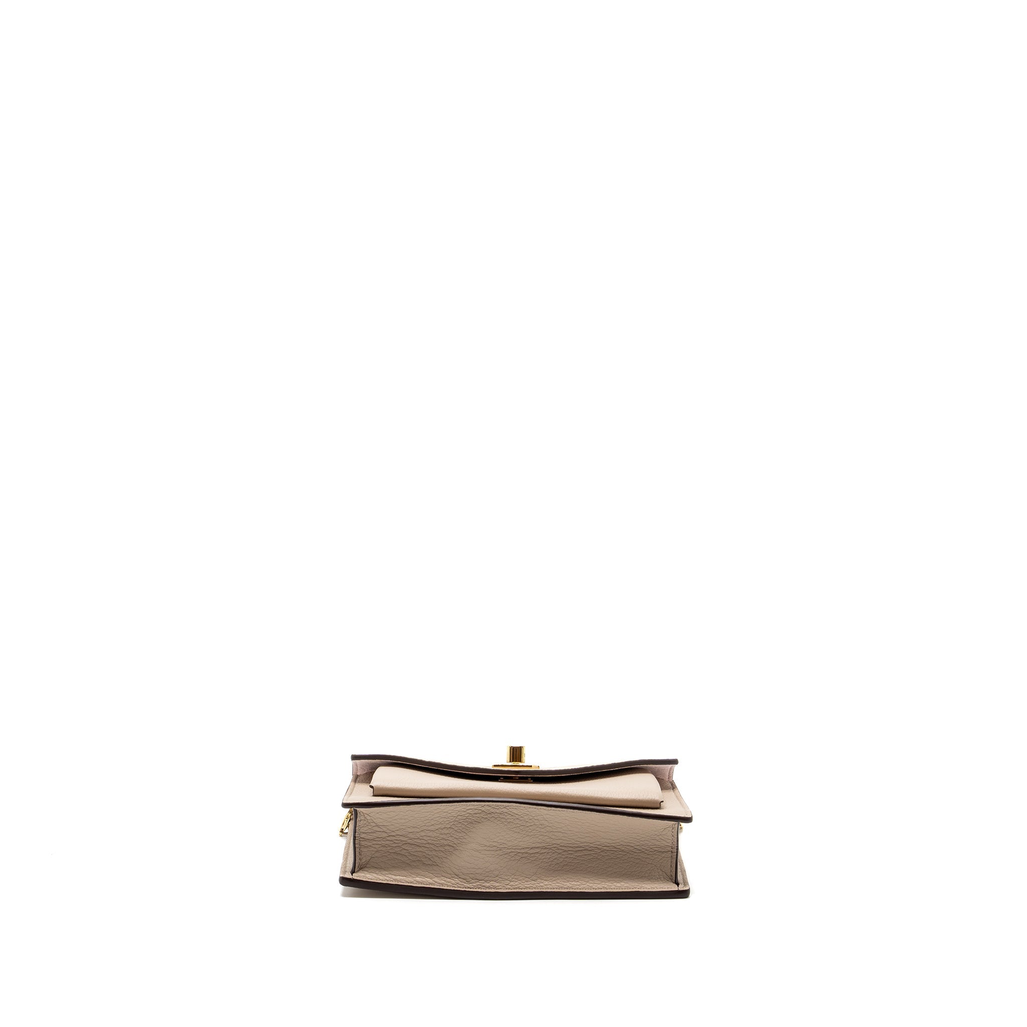 LOUIS VUITTON MYLOCKME CHAIN POCHETTE CALFSKIN GREIGE BEIGE GHW