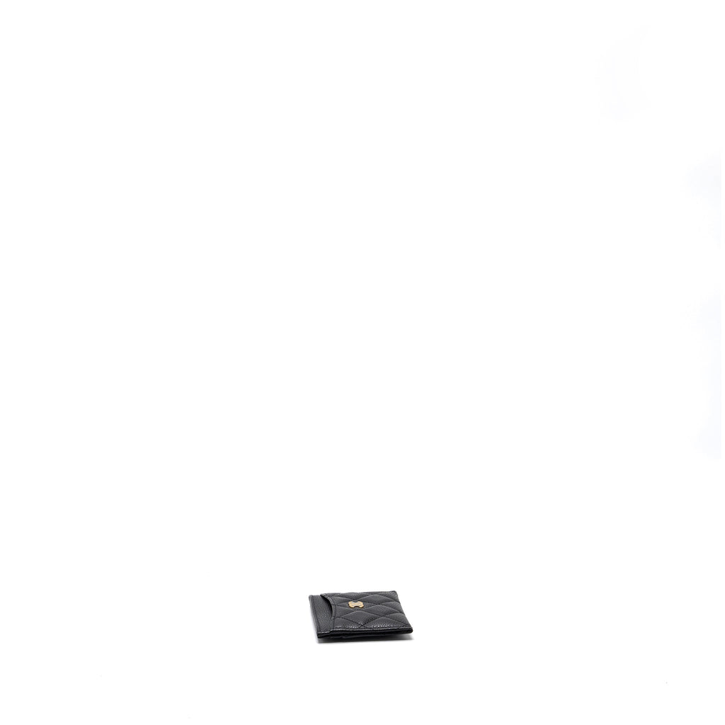 CHANEL CLASSIC CARD HOLDER CAVIAR BLACK GHW (MICROCHIP)