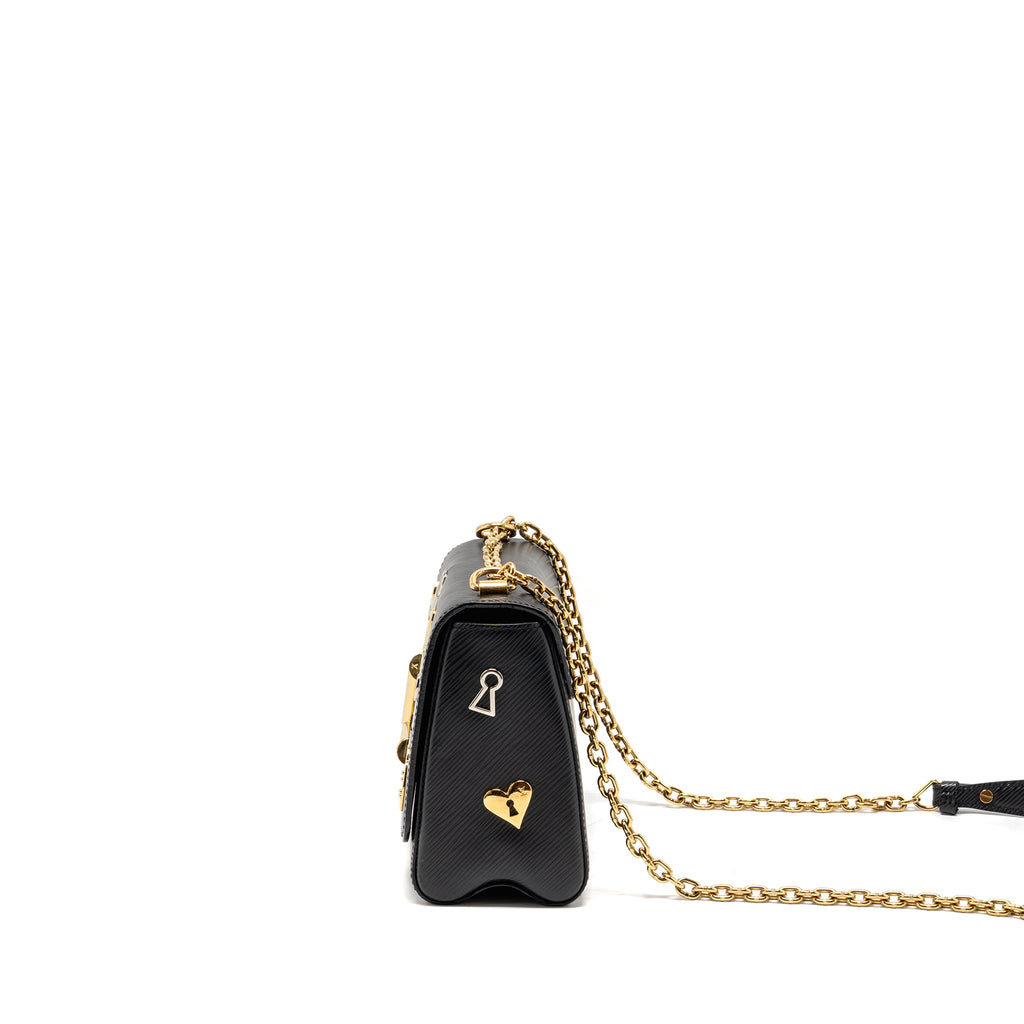 LOUIS VUITTON LOVE LOCK TWIST MM EPI BLACK MULTICOLOUR HARDWARE