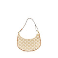CELINE MEDIUM AVA BAG TRIOMPHE CANVAS/CALFSKIN WHITE/BROWN GHW