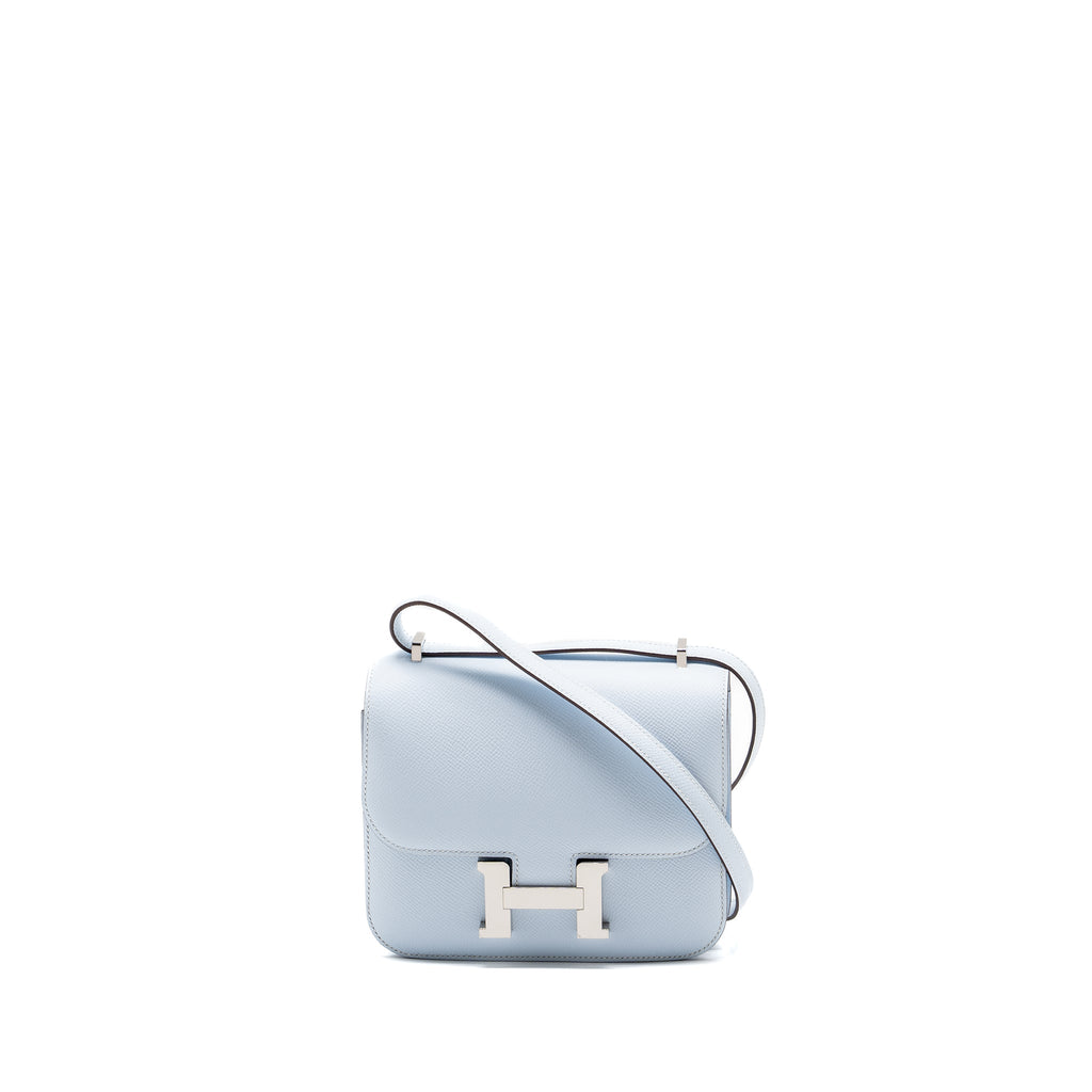 HERMES MINI CONSTANCE EPSOM BLUE BRUME SHW