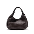 BOTTEGE VENETA HOBO BAG NAPPA BROWN BLACK HARDWARE