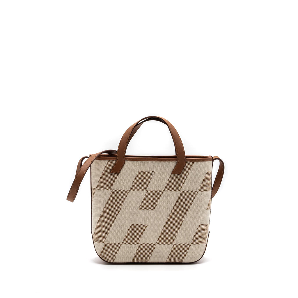 HERMES CABAS H EN BIAIS 27 BAG NATUREL/GOLD