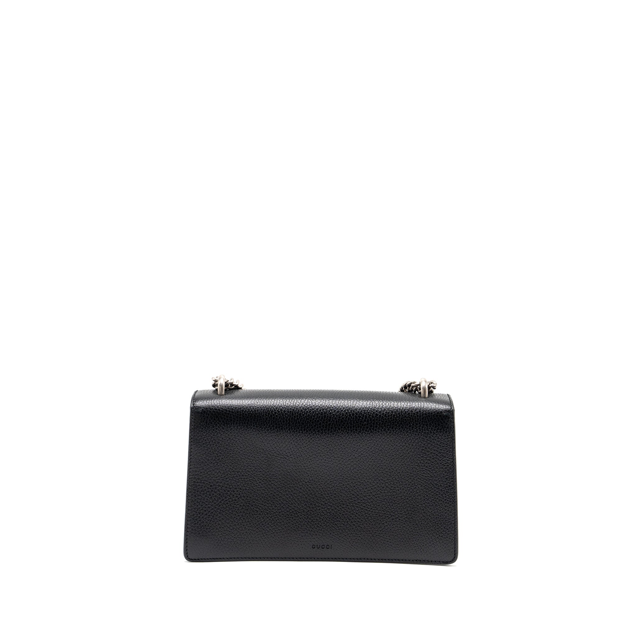 GUCCI DIONYSUS SHOULDER BAG CALFSKIN BLACK RUTHENIUM HARDWARE
