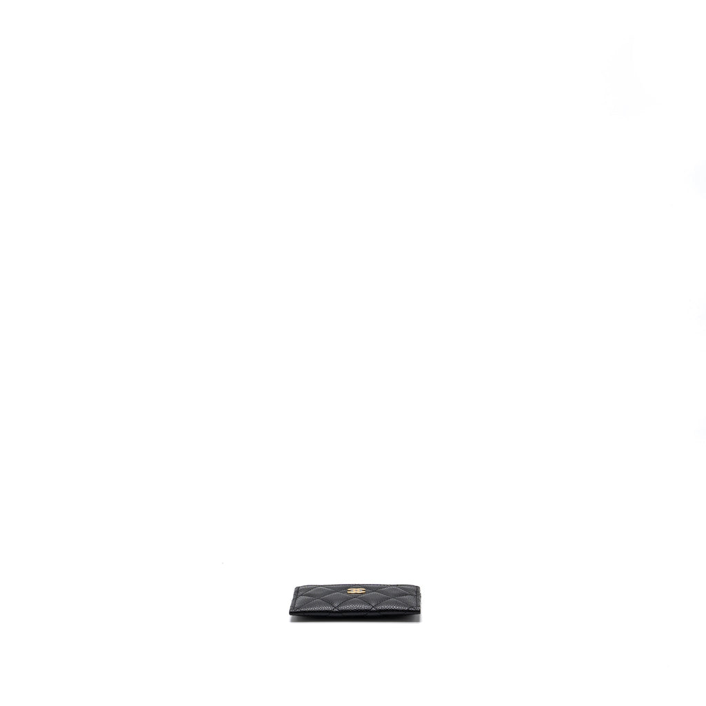 CHANEL CLASSIC CARD HOLDER CAVIAR BLACK GHW (MICROCHIP)