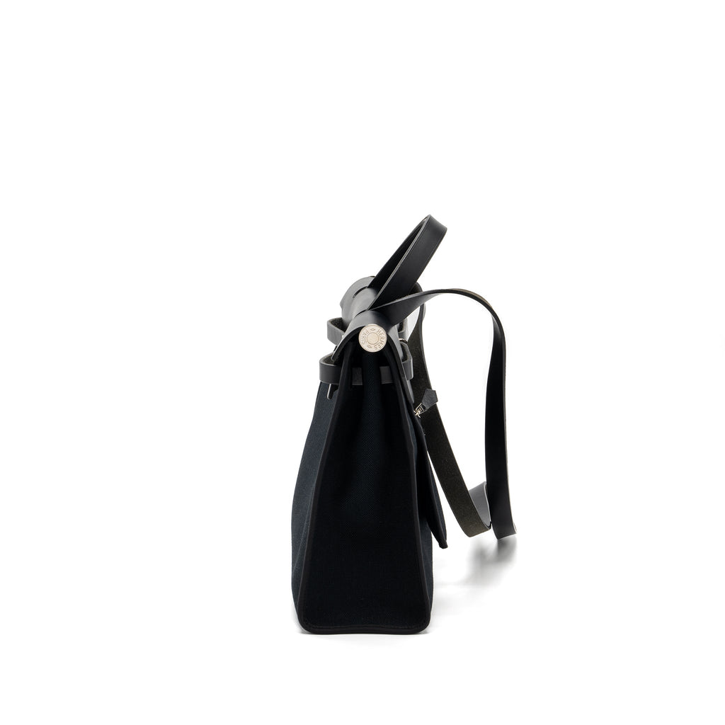 HERMES HERBAG 31 CANVAS/ HUNTER BLACK SHW