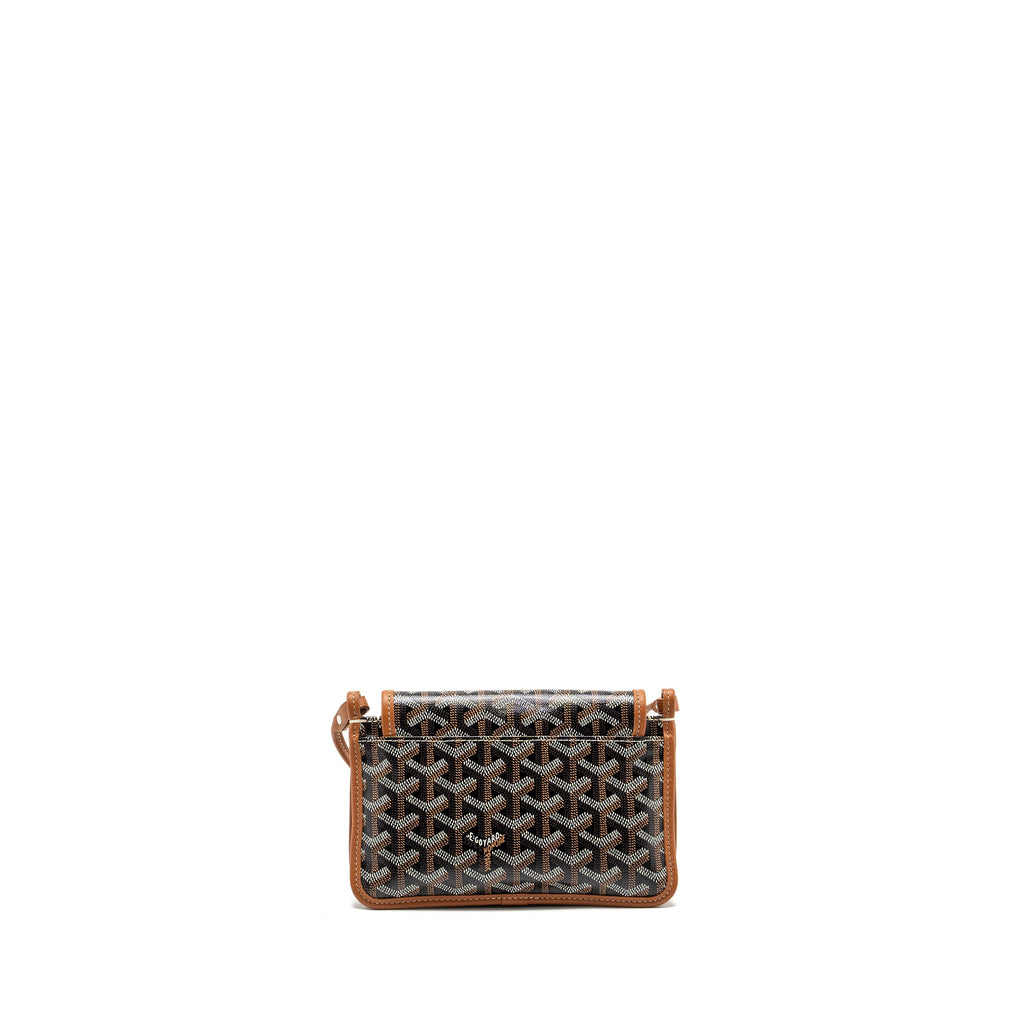 GOYARD PORTEFEUILLE POCHETTE PLUMET GOYARDINE CANVAS/LEATHER NOIR/NATUREL SHW
