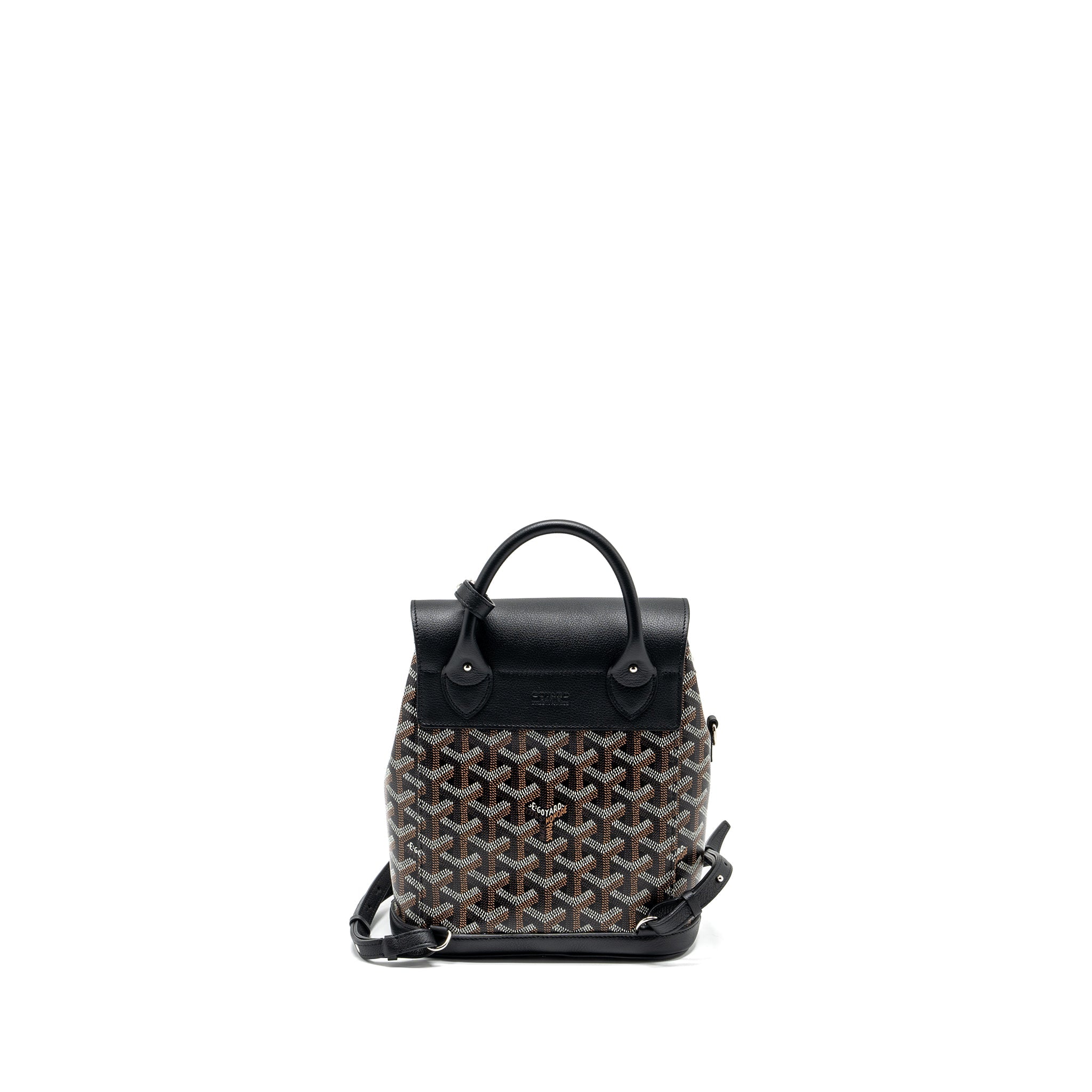 GOYARD MINI ALPIN BACKPACK GOYRADLINE CANVAS / LEATHER BLACK SHW