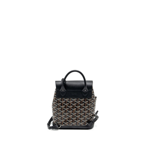 GOYARD MINI ALPIN BACKPACK GOYRADLINE CANVAS / LEATHER BLACK SHW