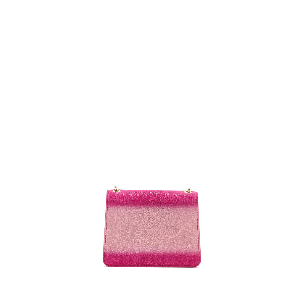 BVLGARI SERPENTI FOREVER BAG GALUCHAT IRIDESCENT PINK GHW