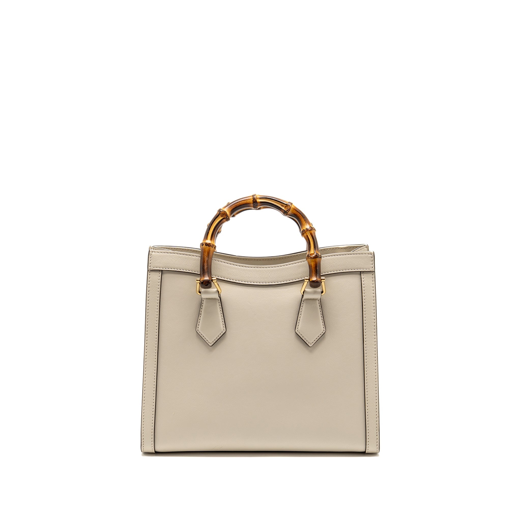 GUCCI SMALL DIANA TOTE BAG CALFSKIN WHITE GHW