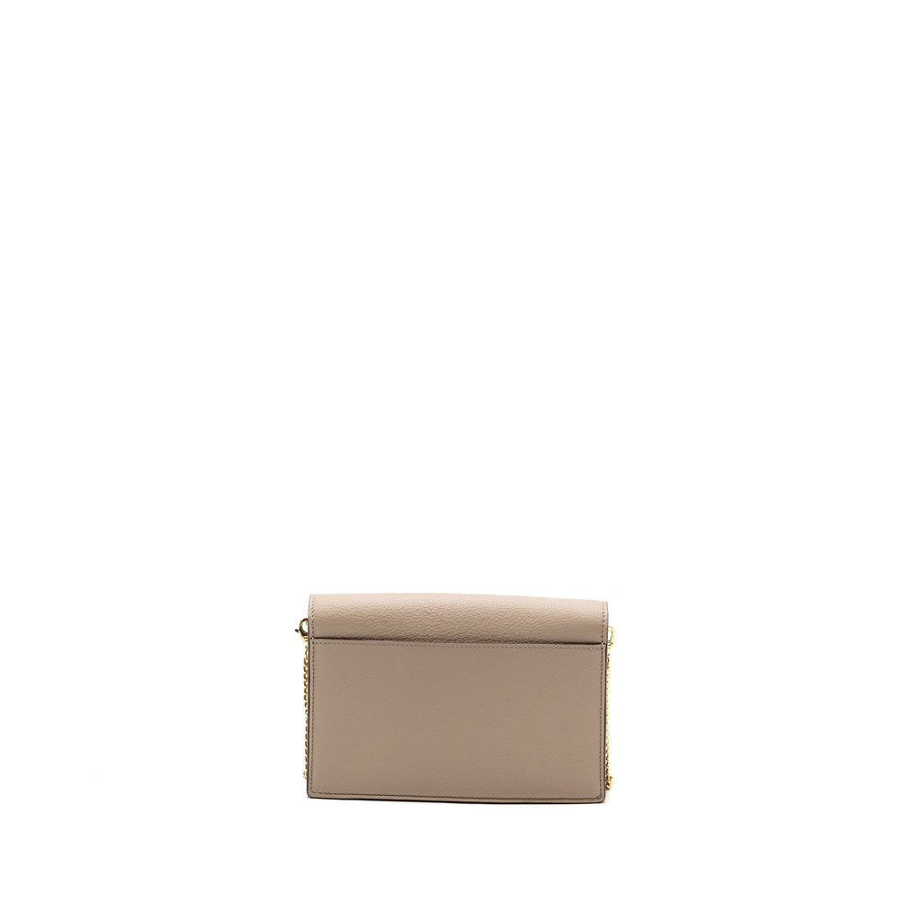 LOUIS VUITTON MYLOCKME CHAIN POCHETTE CALFSKIN GREIGE BEIGE GHW
