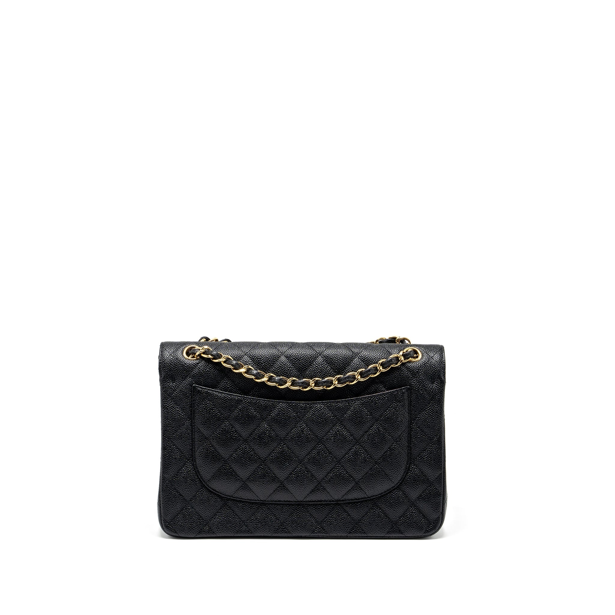 CHANEL CLASSIC JUMBO DOUBLE FLAP BAG CAVIAR BLACK GHW